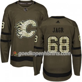 Calgary Flames Jaromir Jagr 68 Adidas 2017-2018 Camo Groen Authentic Shirt - Mannen
